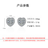 Diamond zirconium heart shaped, earrings, wish, European style, micro incrustation