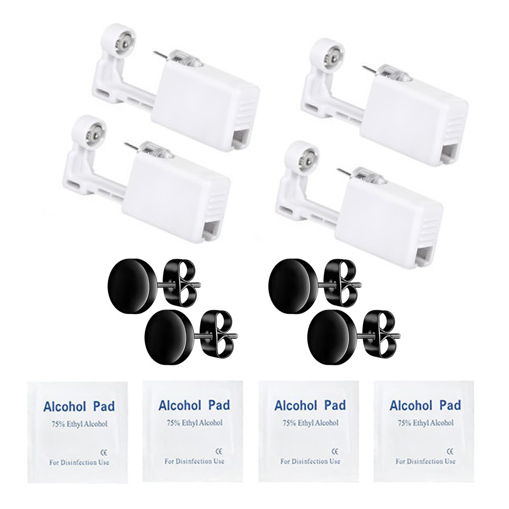 Cross-border 11 Earrings Black Piercing Gun Piercing Jewelry Combination suit Amazon temu Hot Sale