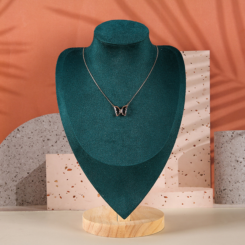 Nordic Style Solid Color Solid Wood Cloth Jewelry Rack display picture 3