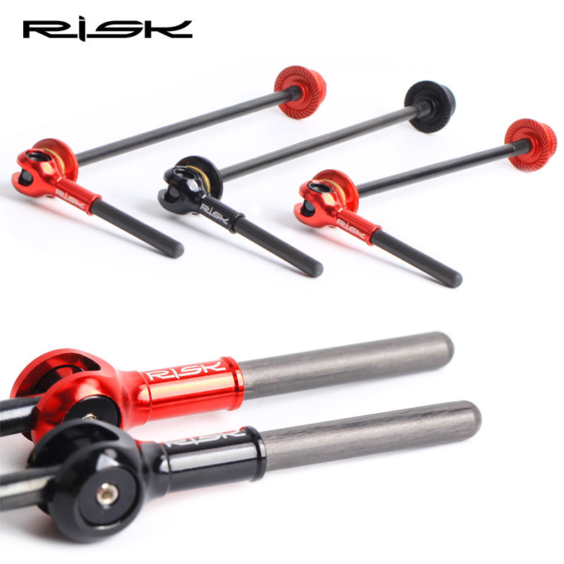 RISK Bicycle Quick-release Rod Titanium Alloy Quick-release Tie Rod Mountain Highway Carbon Fiber Titanium Shaft Wheel Set Hugu Tie Rod
