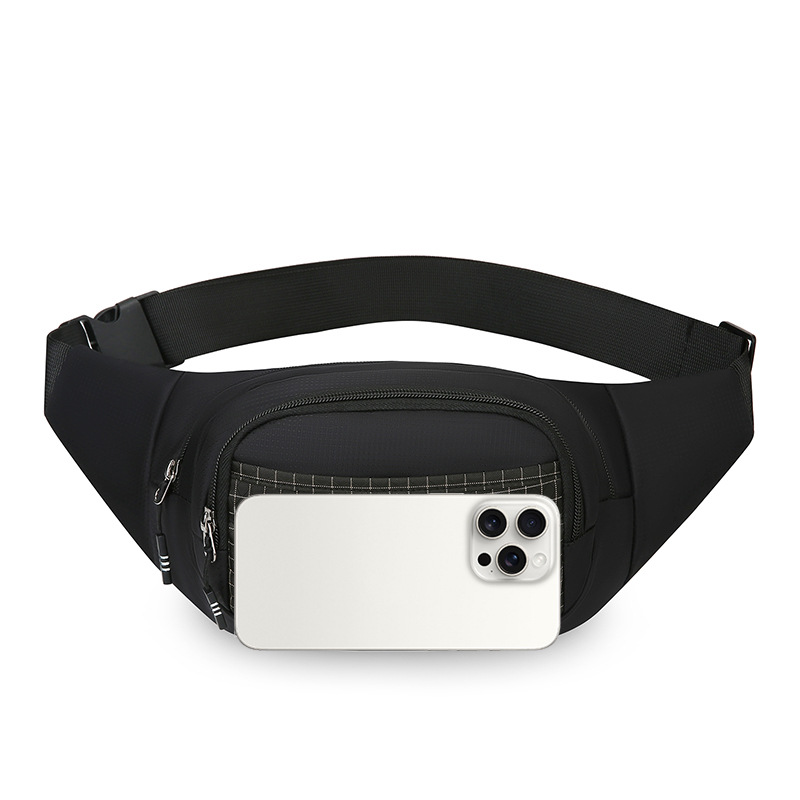 Bolsa de pago de negocios multicapa, bolso de pecho de nylon casual universal para hombres, bolso de teléfono móvil portátil al aire libre, mochila de hombro