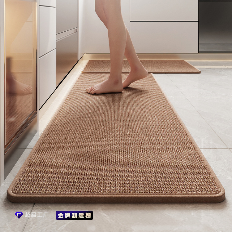 북유럽 스타일 주방용 미끄럼 방지 내마모성 발매트 가정용 긴 도어매트 세탁 불필요 닦을 수 있는 카펫 오염 방지 매트