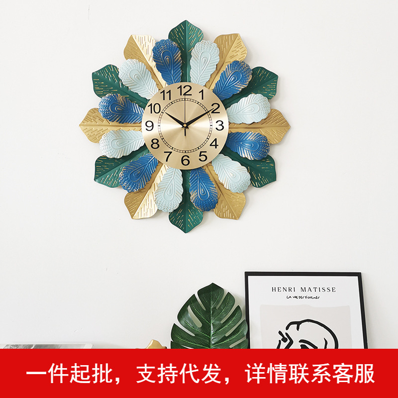 Reloj de cuarzo Reloj de pared de hierro Reloj de pared Retro Reloj decorativo Reloj de pared americano Reloj de pared Amazon Venta caliente Reloj de pared