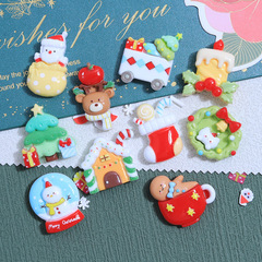 漫画のクリスマスの家の子供の趣味の手作りのdiyクリームの携帯のケースの髪飾りのヘアピンのアクセサリーの樹脂の部品は卸売りします。