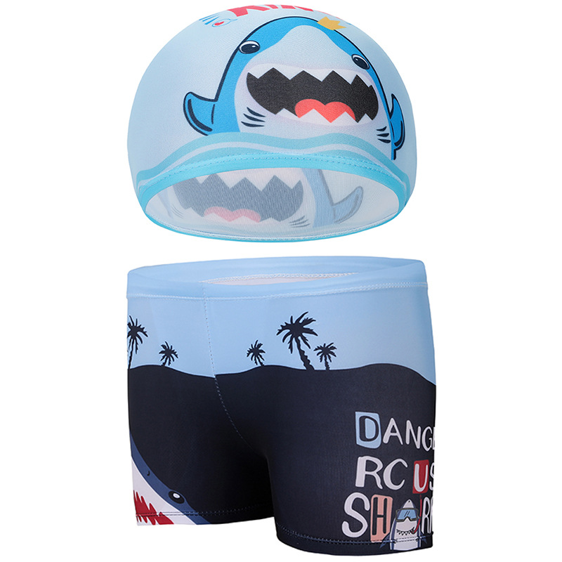 Children's swimming trunks 2025 new cute cartoon boys swimming trunks printed beach boxers children's swimming trunks wholesale