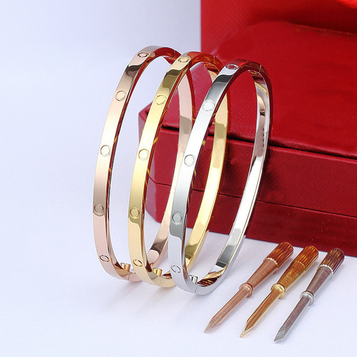 V gold-plated imitation gold factory direct sale card with screwdriver six-generation bracelet 18k narrow version couple's European and American fashionable popular