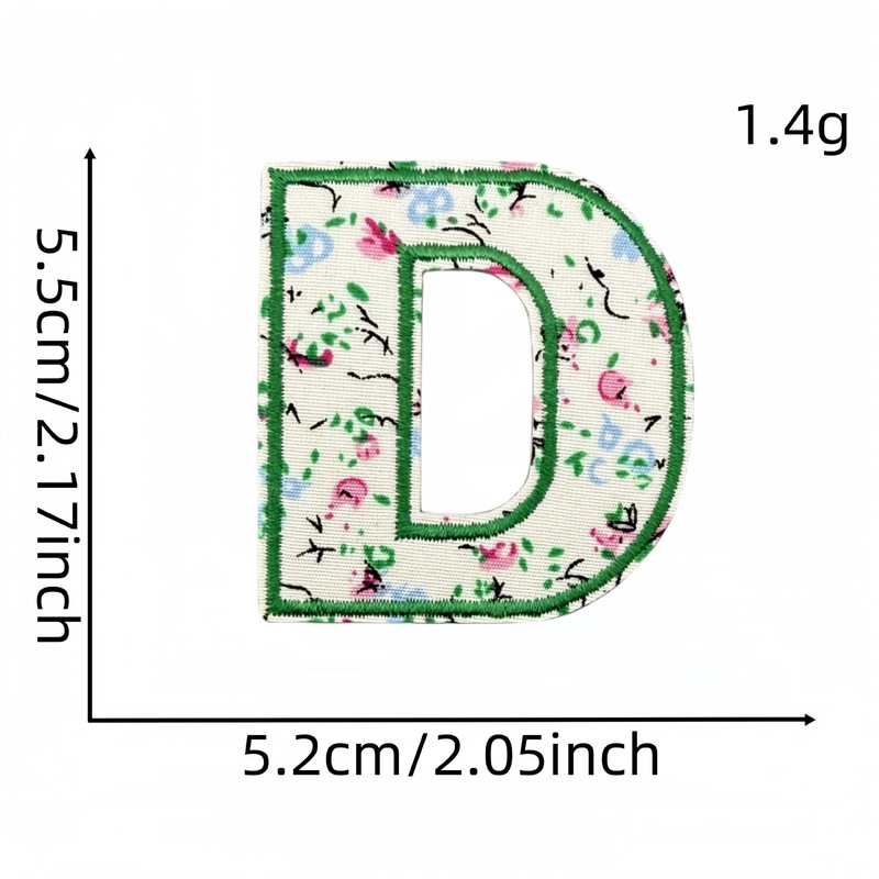新鮮な文字刺繍布ステッカー花柄バッグアクセサリー刺繍スタンプ自己粘着パッチ新しい在庫|undefined