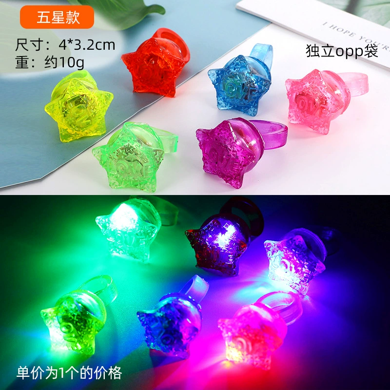 Strawberry, ring, flashing fluorescence toy from soft rubber