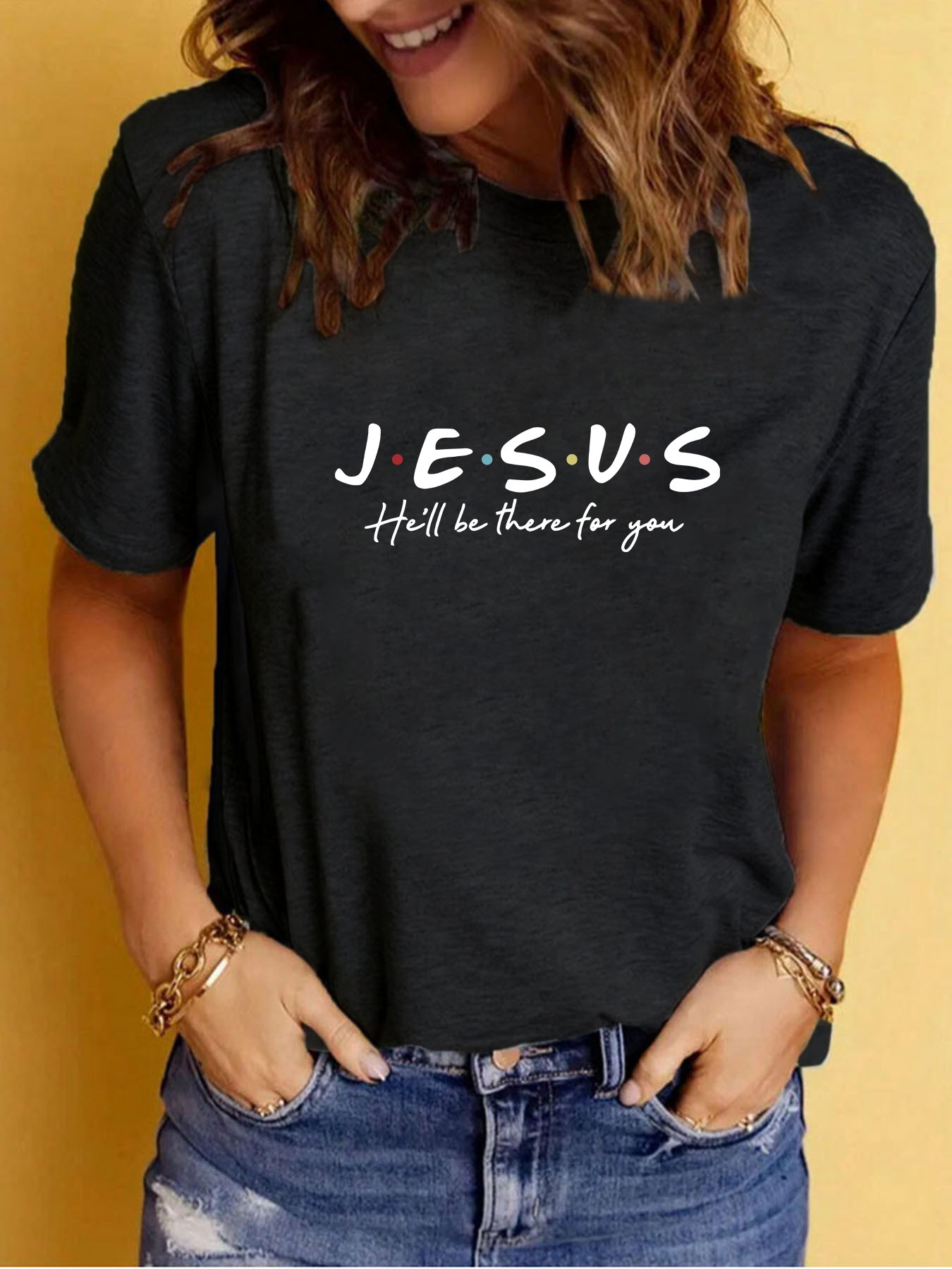 Casual Fashion Round Neck Pattern Ter Summer Women's Clothing Export Eas European and American T-Shirt Popular Amazon Printed Short Sleeves