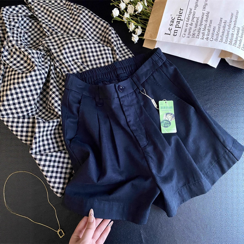 Guangzhou Shisanxing High-Quality Hot-Selling Item~ Tencel Linen Pants Loose Casual High-Waisted Bermuda Wide-Leg Suit Shorts Guangzhou Shisanxing High-Quality Hot-Selling Item~ Tencel Linen Pants Loose Casual High-Waisted Bermuda Wide-Leg Suit Shorts