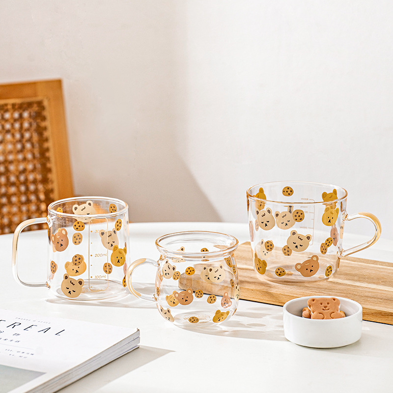 차오 바이 쿠키 곰 높은 붕규산 유리 샐러드 그릇 사무실, 가정용 높은 색상 가치 벨트