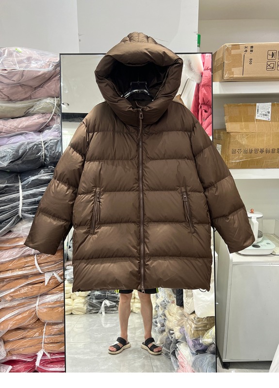 反季白鸭绒中长款羽绒服女2025冬季新款连帽高级感超好看外套|undefined