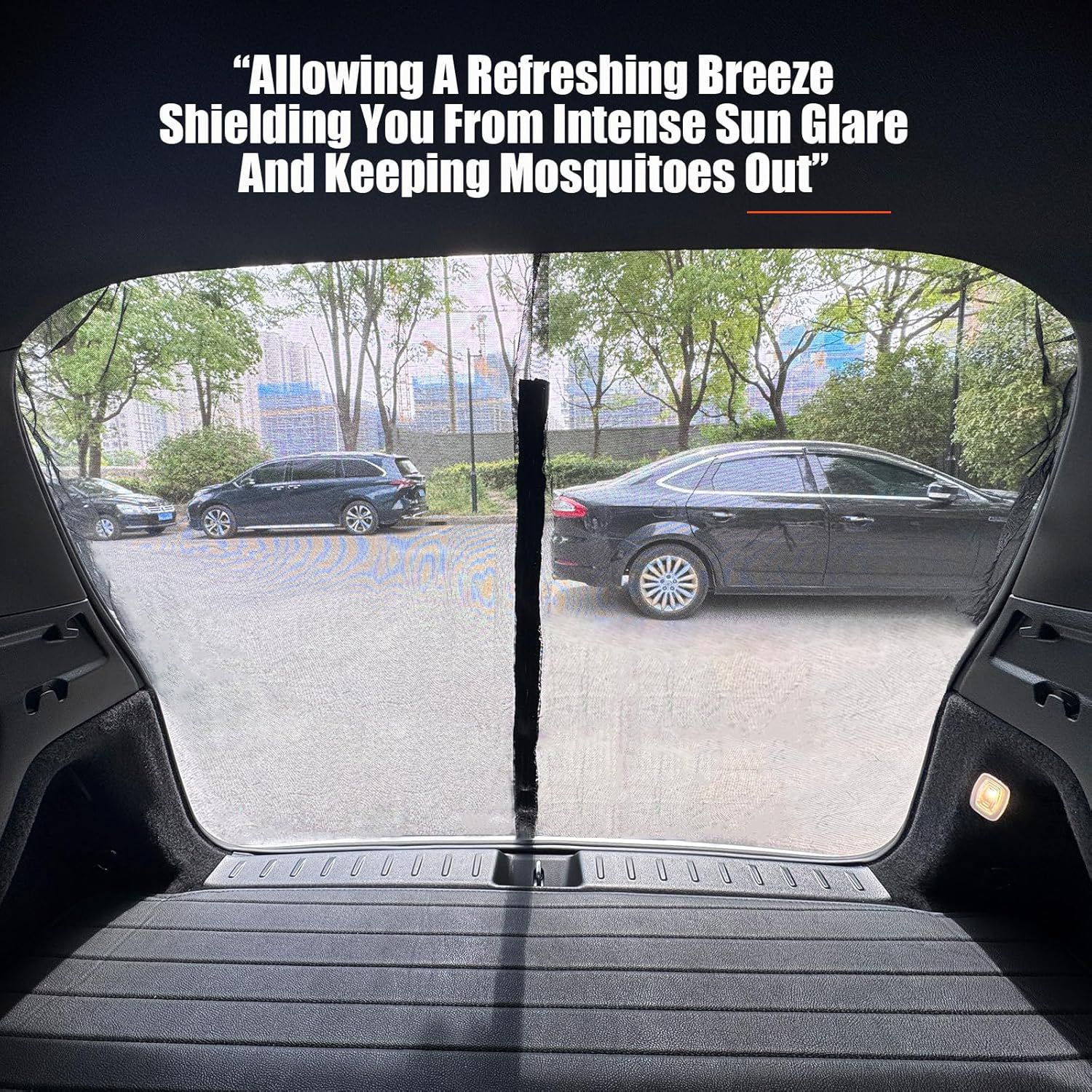 Car Suv Rear Anti-Mosquito Net Rear Magnetic Mosquito Net Car Camping Style Breathable Mosquito Net Self-Driving Travel Equipment