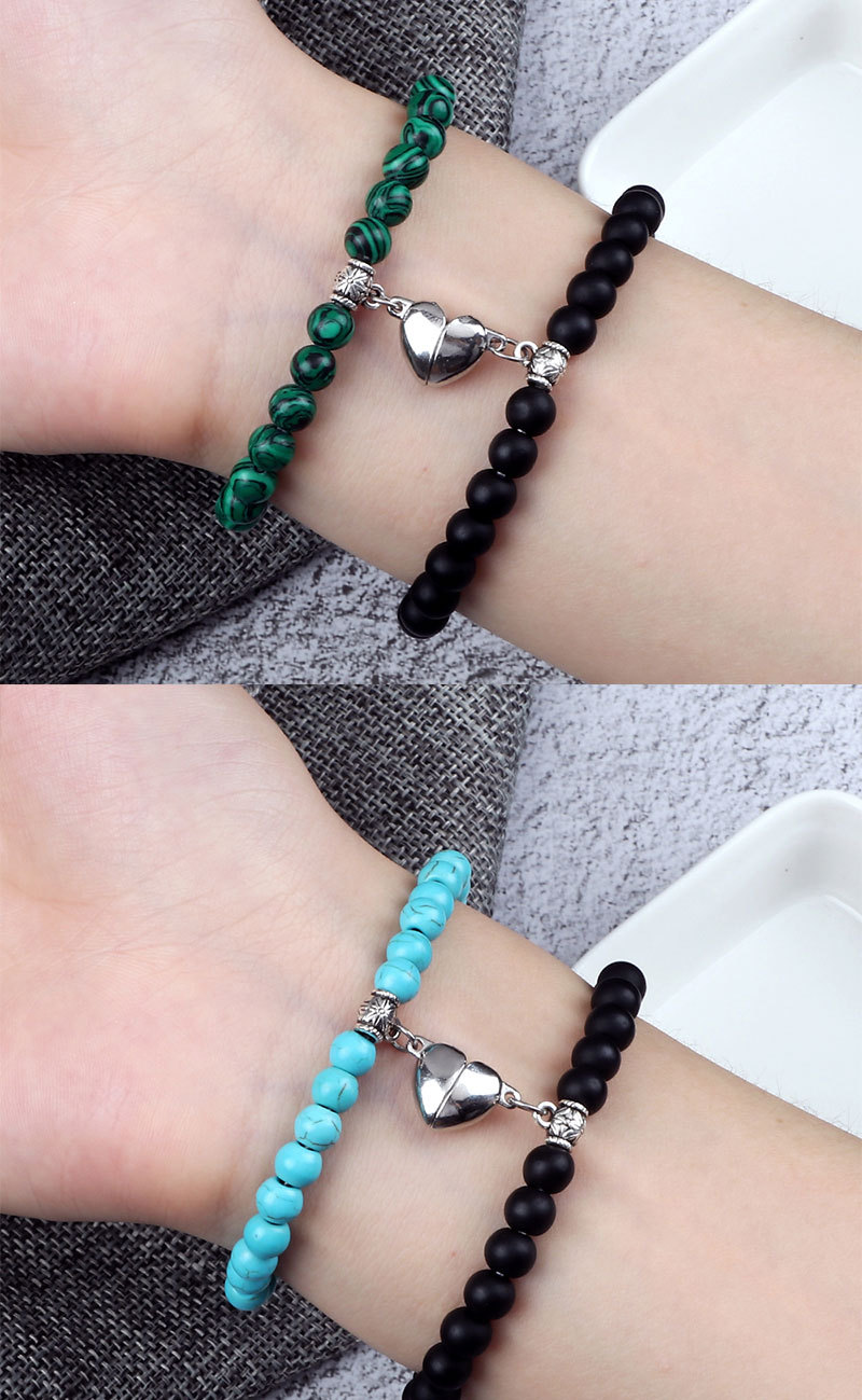 Bracciali di coppia magnetici a cuore gioielli per amici_voghion.com