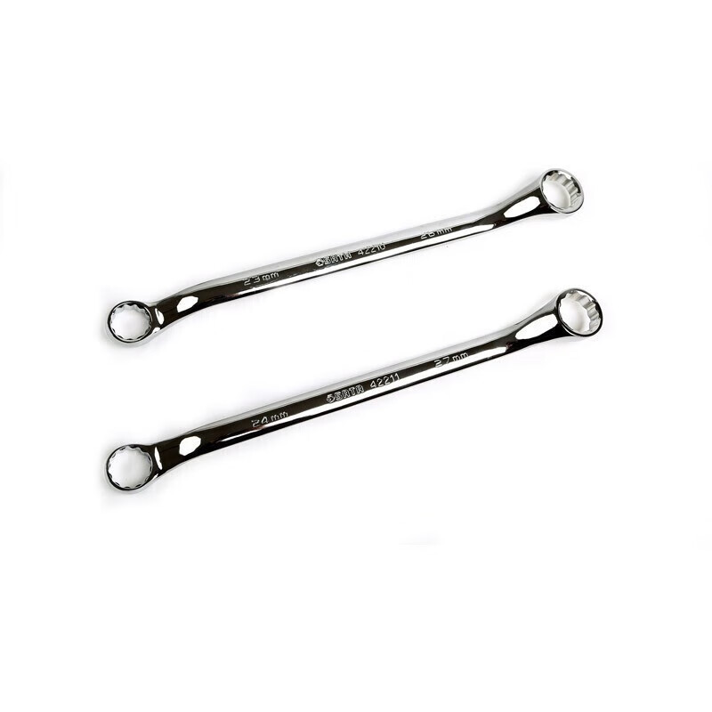 SATA 09028 11 piezas completamente pulido conjunto de llave de ciruela doble