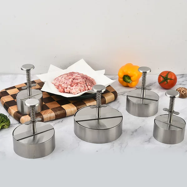Stainless steel hamburger patty press, manual meat press, manual patty press, kitchen tool