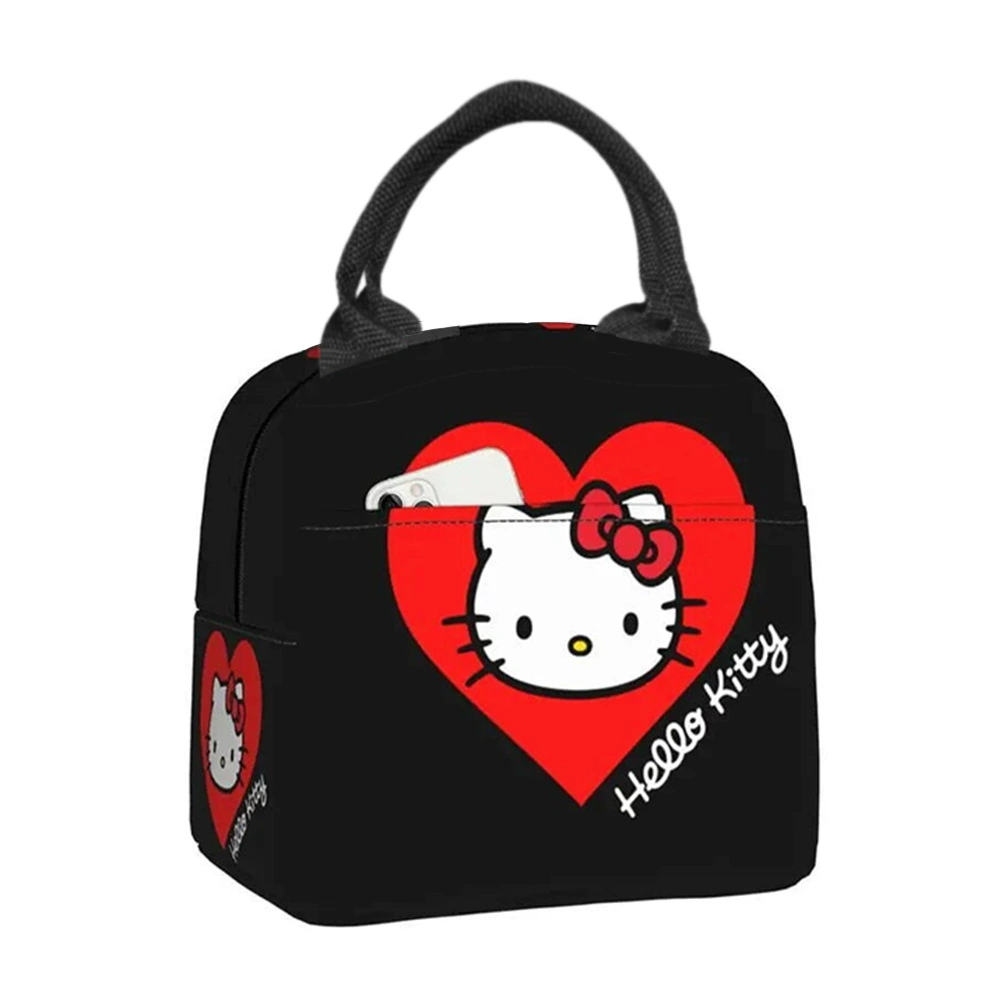Hello Kitty, ручной мультяшный милый термос, сумка-ланч для учеников начальной школы, сумка для еды