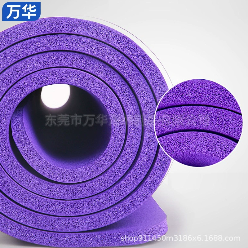 Коврик для йоги, утолщенный коврик для фитнеса, TPE, чистый цвет, расширенный коврик для домашнего спорта для начинающих, оборудование для напольного коврика