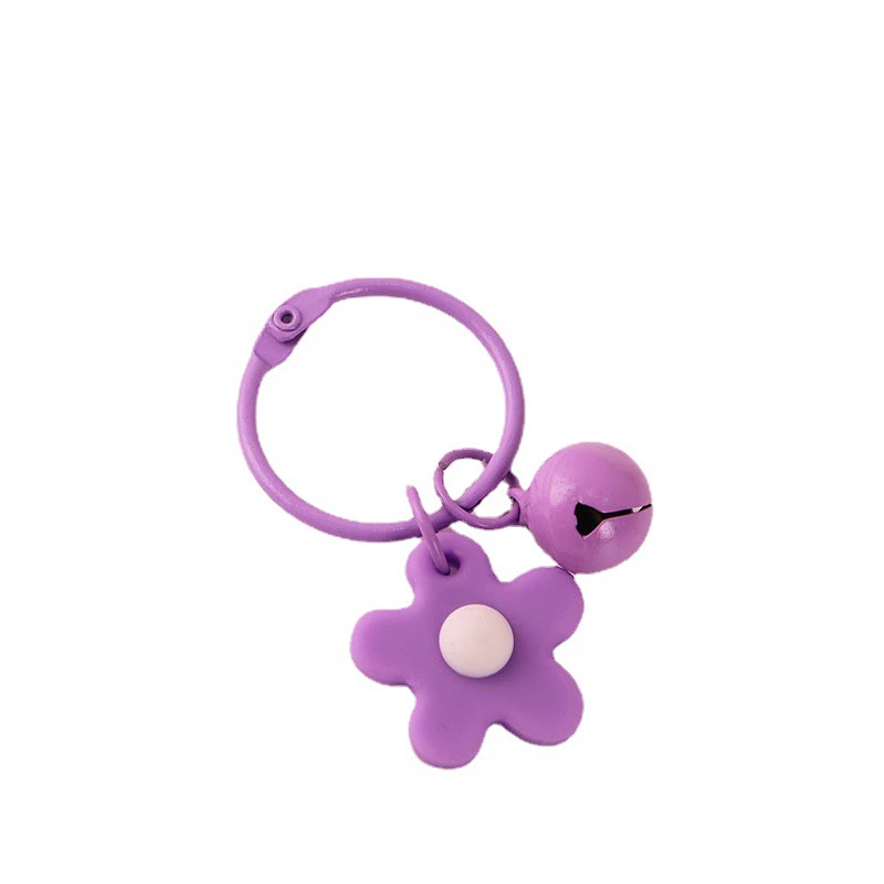 Keychain, pendant, small bell flower-shaped, accessory, flowered