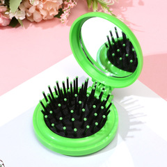 摺疊鏡子便攜小隨身鏡子梳子一體隨身鏡氣囊梳小巧小梳子按摩梳