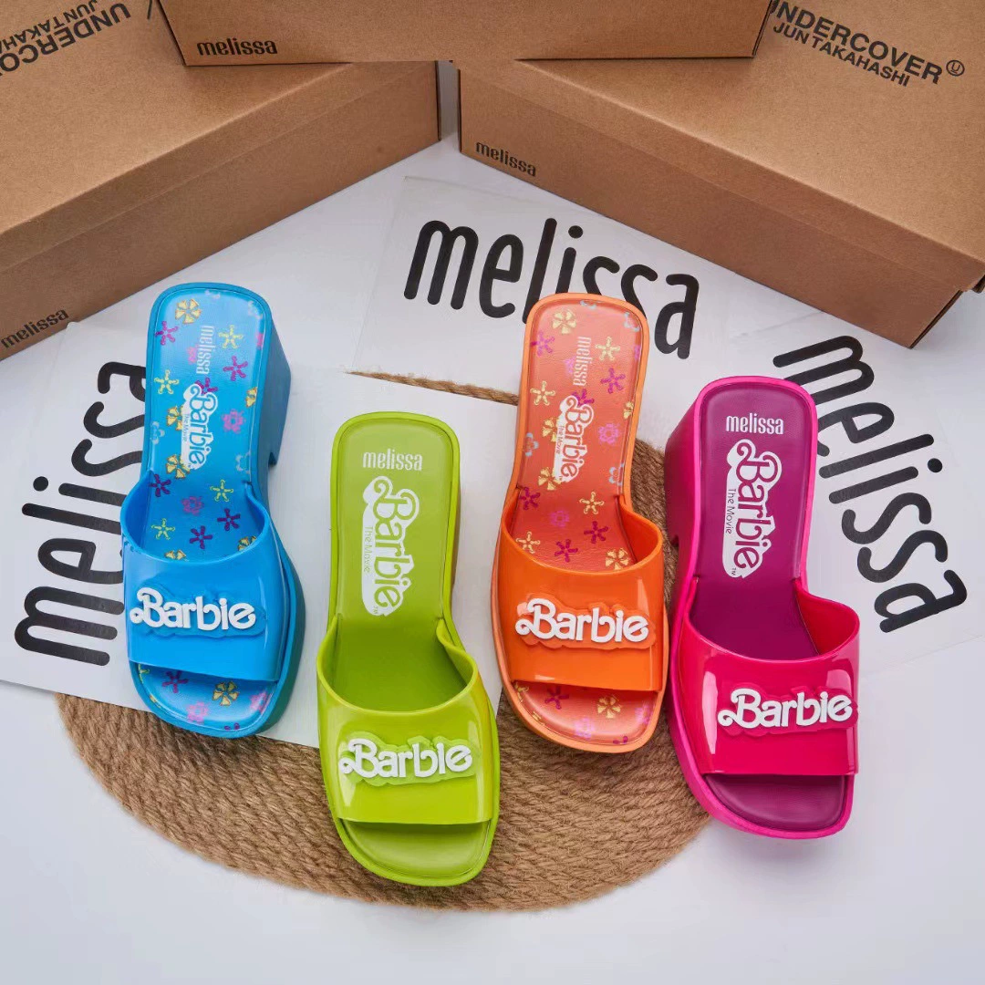 2023 Melisa Новые желейные туфли, тапочки на высоком каблуке и платформе, ароматная обувь, женские сандалии