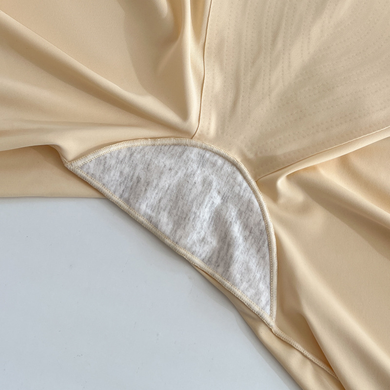 Calzoncillos bóxer para mujer de verano, seda de hielo para mujer, cintura alta sin costuras, talla grande, abdomen, pantalones de seguridad de cuatro esquinas dos en uno, delgados