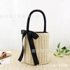 Straw handheld purse, bucket, hair band for leisure, beach shoulder bag