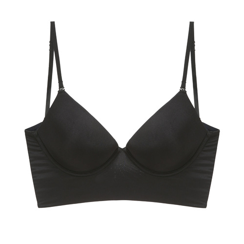 Large backless one-piece sexy daily soft steel ring without protruding spots, big breasts, small bra, beautiful back glossy underwear