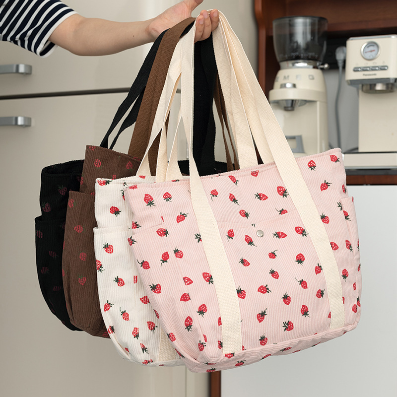 Women's Casual Crossbody Bag, Lightweight Corduroy Shoulder Bag, Versatile and Fashionable Underarm Commuter Bag, Large Capacity Tote Bag