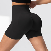 欧美热卖网红紧身翘臀瑜伽裤速干训练健身裤高腰提臀运动短裤女