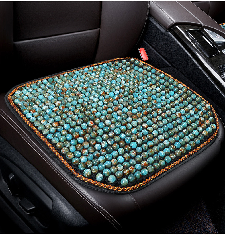 New Summer Glass Bead Single Seat Car Seat Cushion Universal Seat Cushion Square Cushion Double Seat Dropshipping Wholesale Export