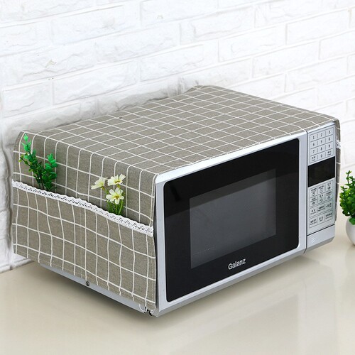 AliExpress ebay foreign trade linen simple and fashionable microwave oven cover dust cover cover towel oven cover dust cover
