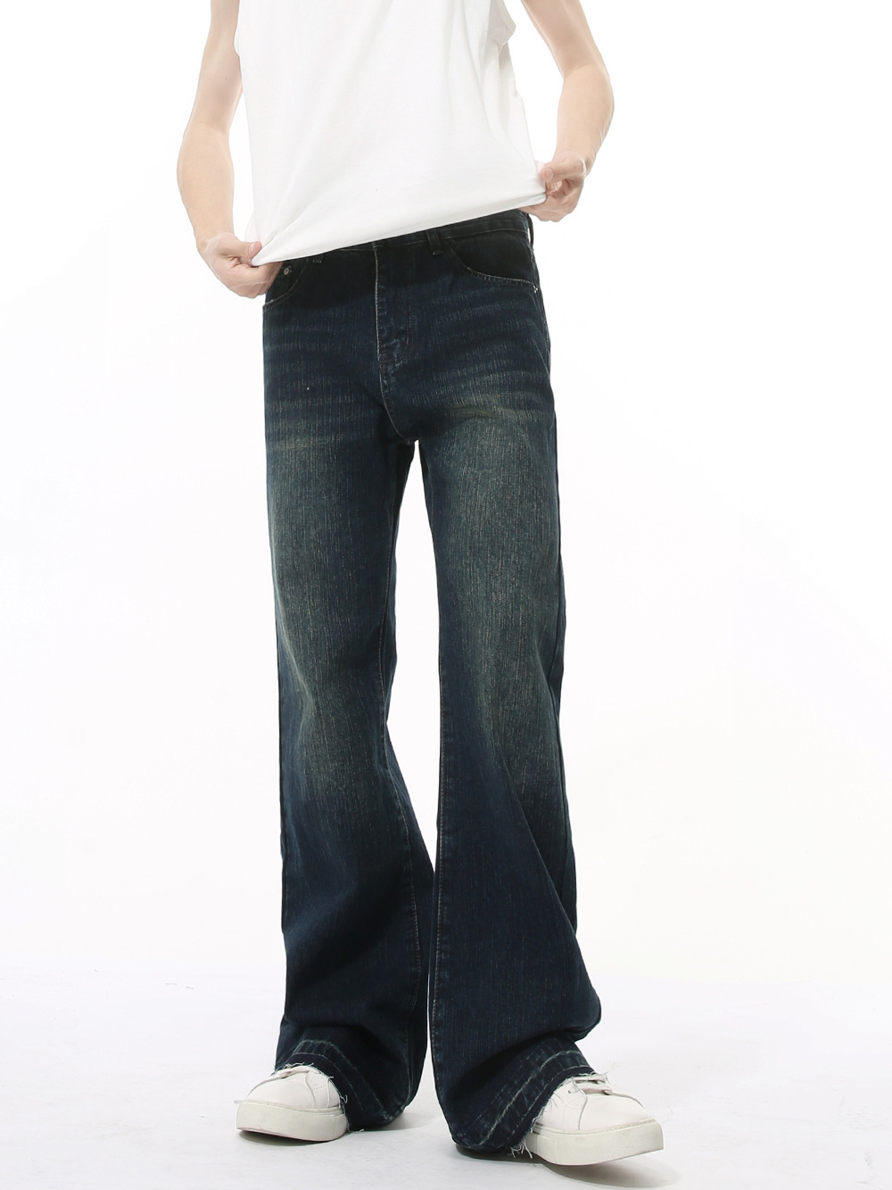 MTLCLOTHES Hombres| Nuevos productos de otoño coreanos retro delgado vibe jeans casuales