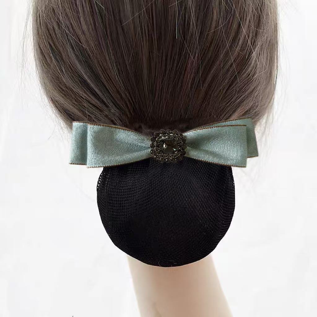 Hair Net Professional Head Flower Bank Stewardess Net Bag Hospital Hairpin Jewelry Work Nurse Hair Plate Hotel Work