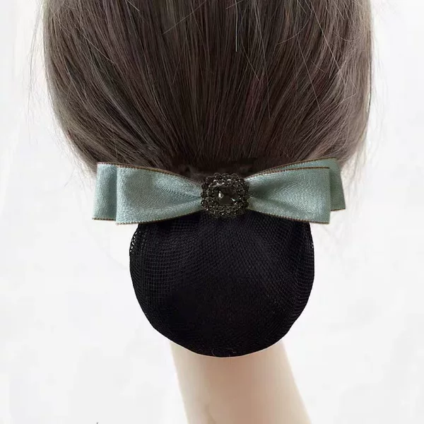 Hair Net Professional Head Flower Bank Stewardess Net Bag Hospital Hairpin Jewelry Work Nurse Hair Plate Hotel Work
