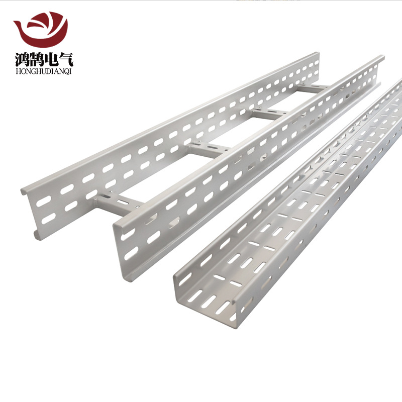 不锈钢金属桥架镀锌多孔电缆桥架冲孔式托盘桥架 出口打孔桥架