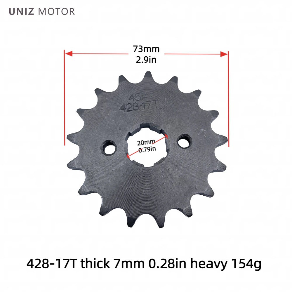 Manufacturer Wholesale Motorcycle Engine Small Gear Sprocket 420/428 Inner Hole 17-20 Motorcycle Parts