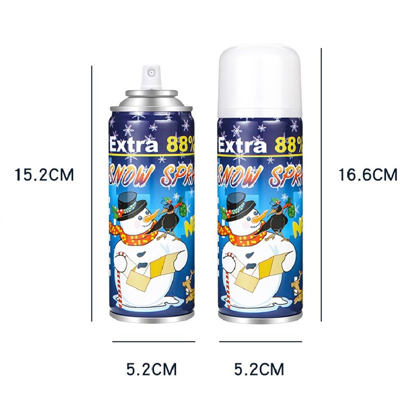 [Spray inflamable] arder nieve volante spray blanco de nieve hielo estrella de fuego simulación espuma de Navidad