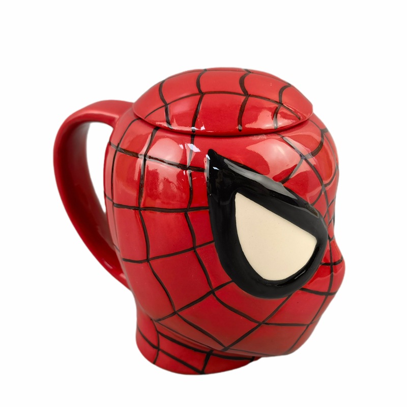 Estrictamente seleccionado Marvel Super Hero Spider-Man Taza muerto Shi Hulk Capitán América taza de café de cerámica con tapa