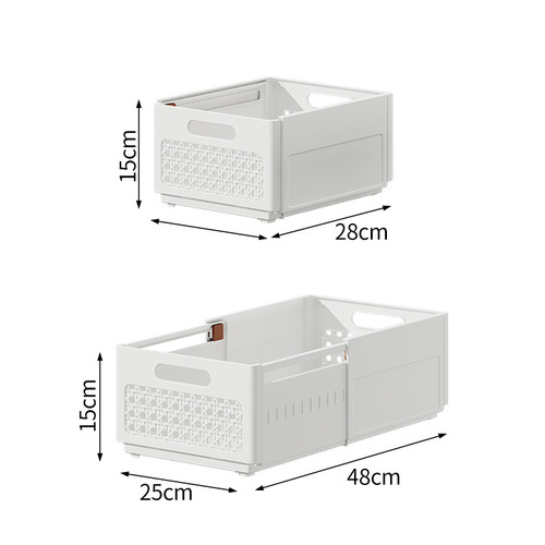 Expandable storage box large capacity clothing storage box household living room drawer-style plastic desk organizer box