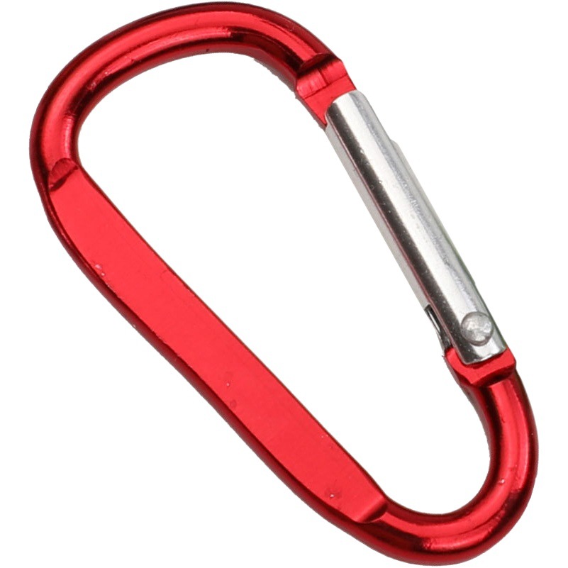 Laser Logo No. 5 D-Shaped Aluminum Alloy Flattened Carabiner Small Mini Hanging Buckle Colorful Keychain Jewelry Accessories