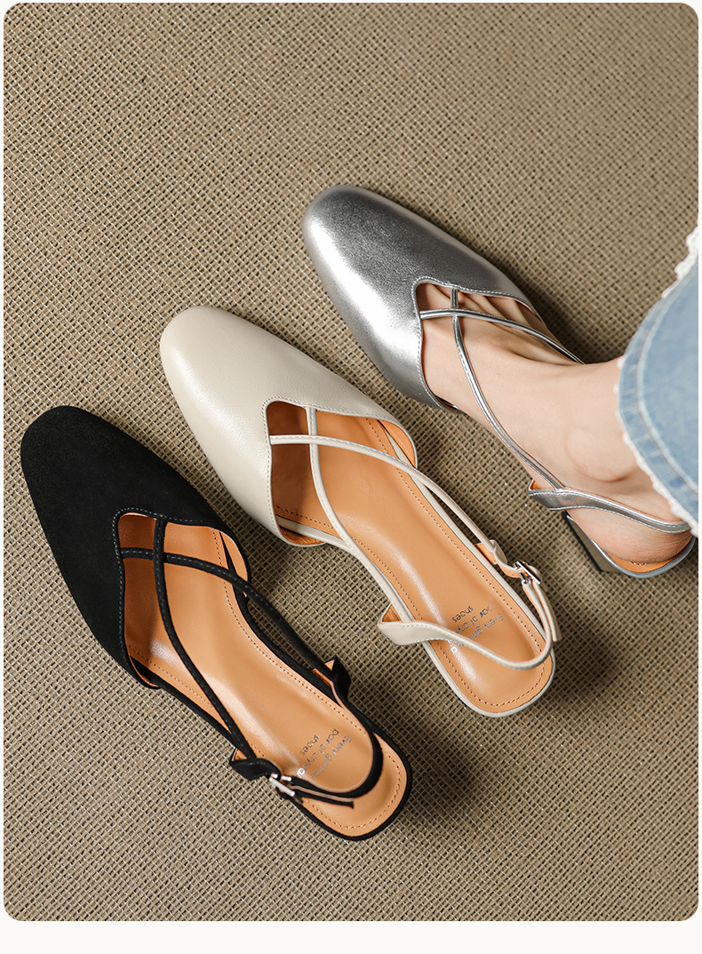 Sandal cao gót nữ mũi kín quai chéo buộc dây phong cách Hàn Quốc — đen chi tiết 19