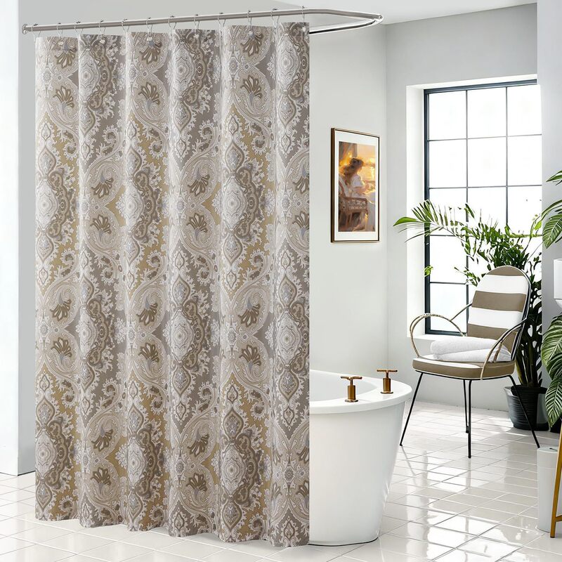 Bathroom shower curtain, cross-border Paisley Damascus polyester thickened shower curtain, digital printing according to design