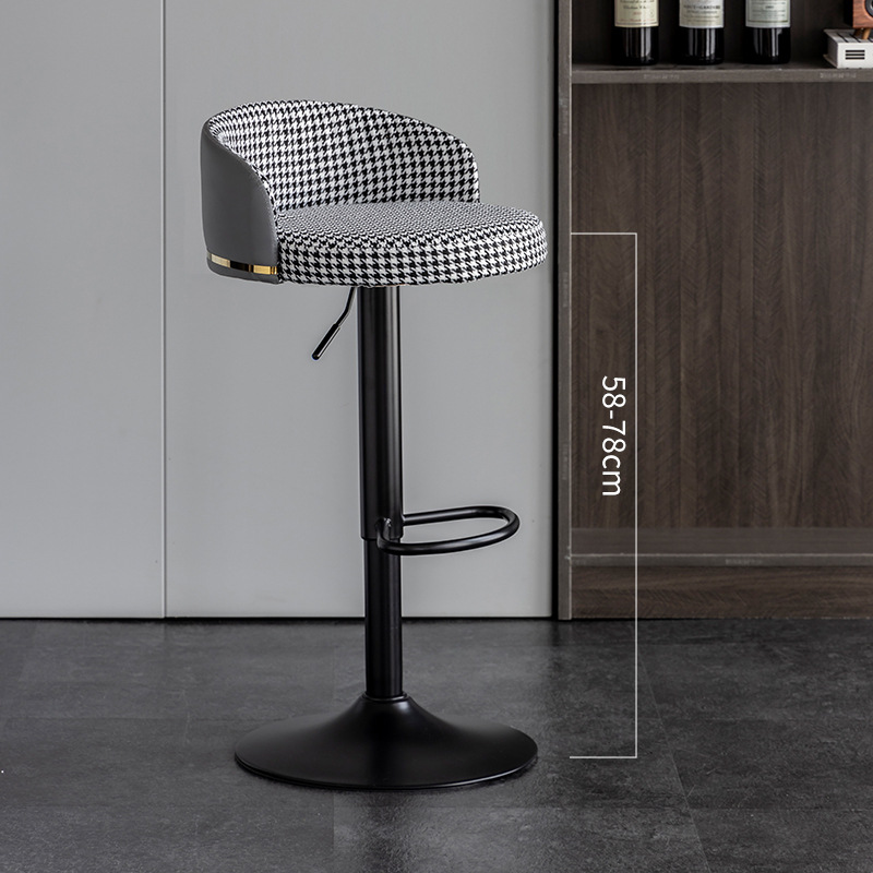 Sillas de bar lujosas sillas de bar elevadoras giratorias modernas taburetes altos simples respaldos caseros cajero taburetes de bar image 11