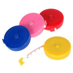 Manufacturer's creative gift automatic shrinking tape 1.5m tape measure colorful plastic round tape measure wholesale can be customized with logo