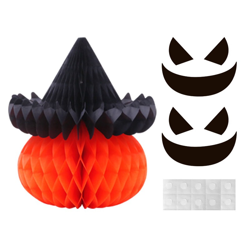 ハロウィンゴーストフェスティバル装飾アレンジメントハニカムボールペンダントハロウィンパーティー装飾カボチャクモ立体ハニカム|undefined