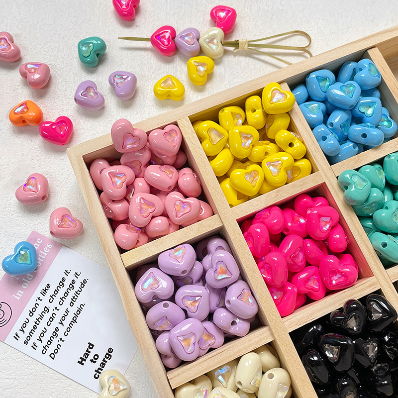 Brand acrylic beads with zircon