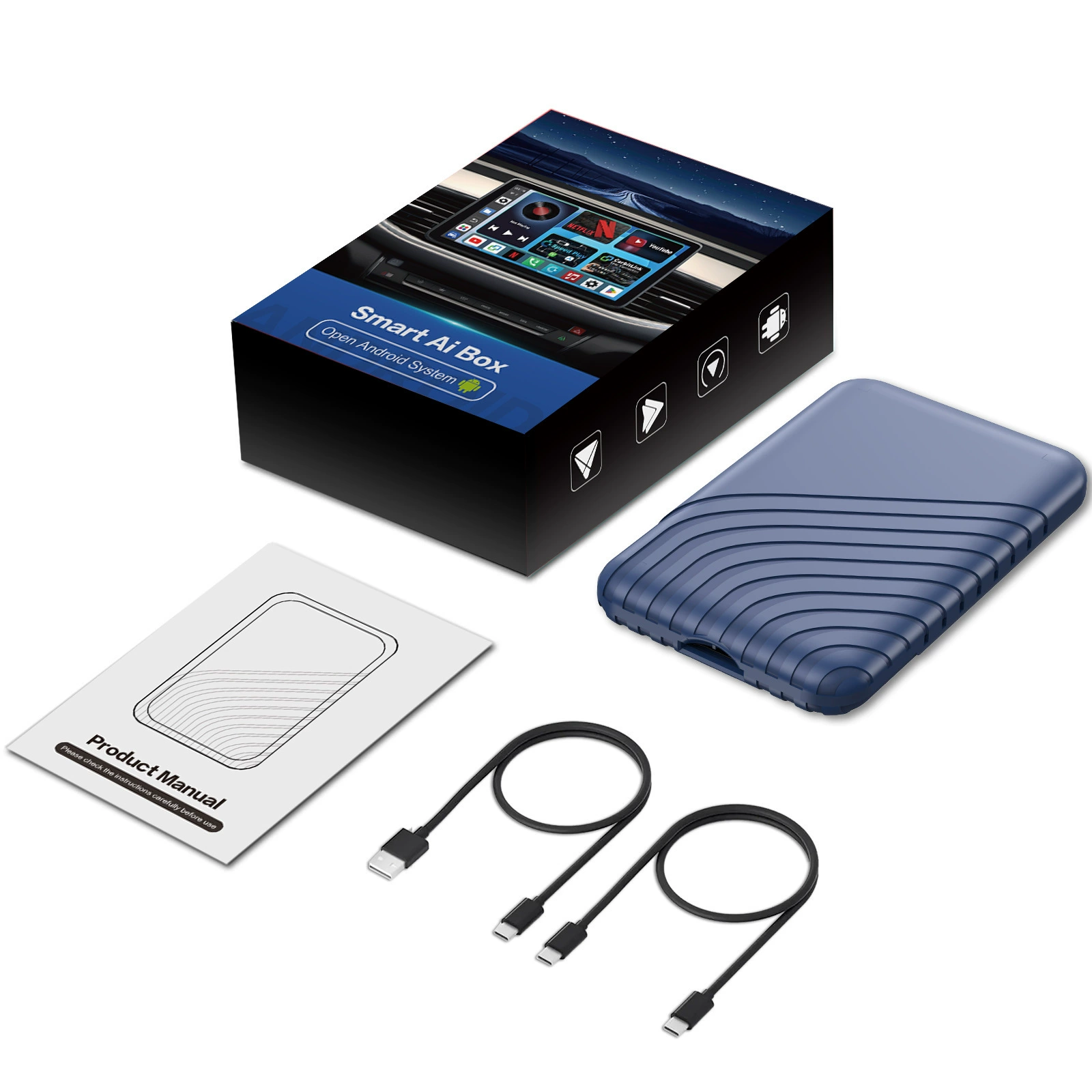Беспроводной Box CarPlay проводной перевод беспроводной CarPlay Android Box Qualcomm 2290 процессор 2ГБ+16ГБ