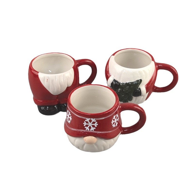 Cerámica Combinación creativa Taza de tres pilas King Husband Clown Ambiente navideño Pareja Taza de café Taza Taza de cerámica