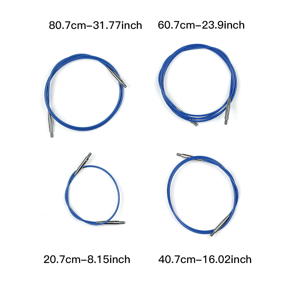 Agujas de suéter transfronterizas azules de óxido de aluminio desmontables set de aguja de anillo largo 8CM un set de 9 tarjetas de pago